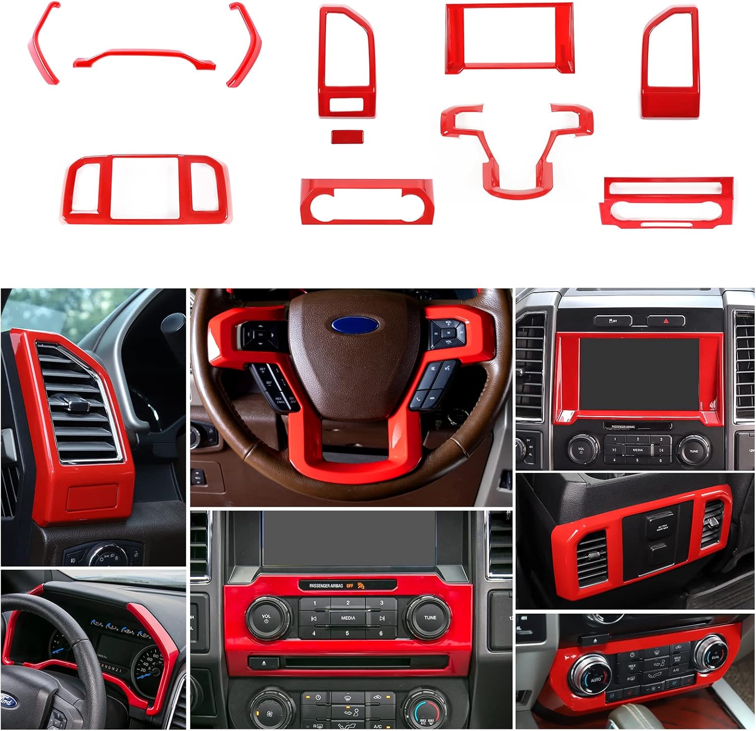 Carbon Fiber Grain Interior Decoration Trim Kit H183163