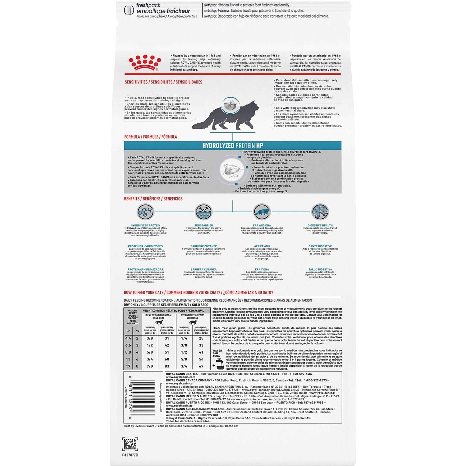 Hypoallergenic Hydrolized Protein Cat Dry Food N698635