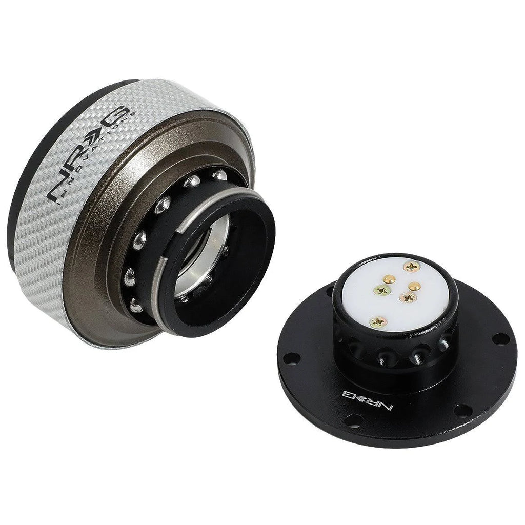 Steering Wheel Quick Release Adapter Black Silver Carbon Fiber D718