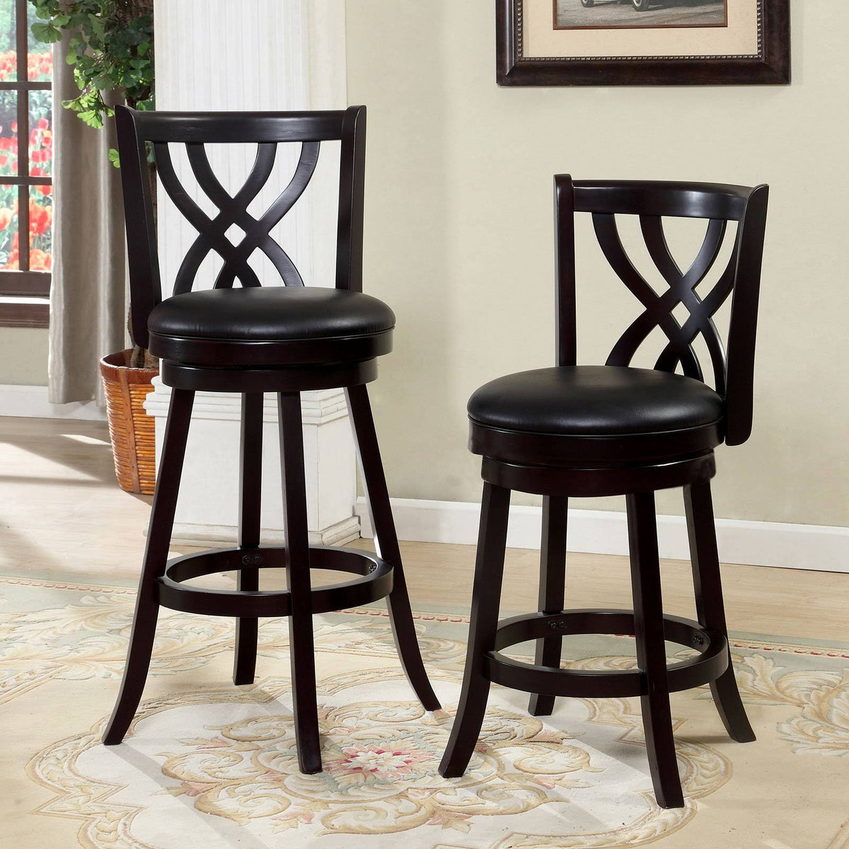 Espresso Swivel Bar Stool F7161