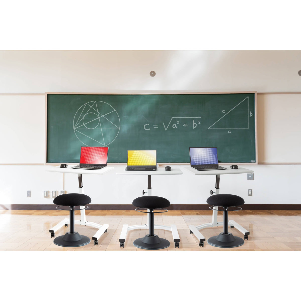 Black Mobile Height Adjustable Laptop Desk Cart X314361