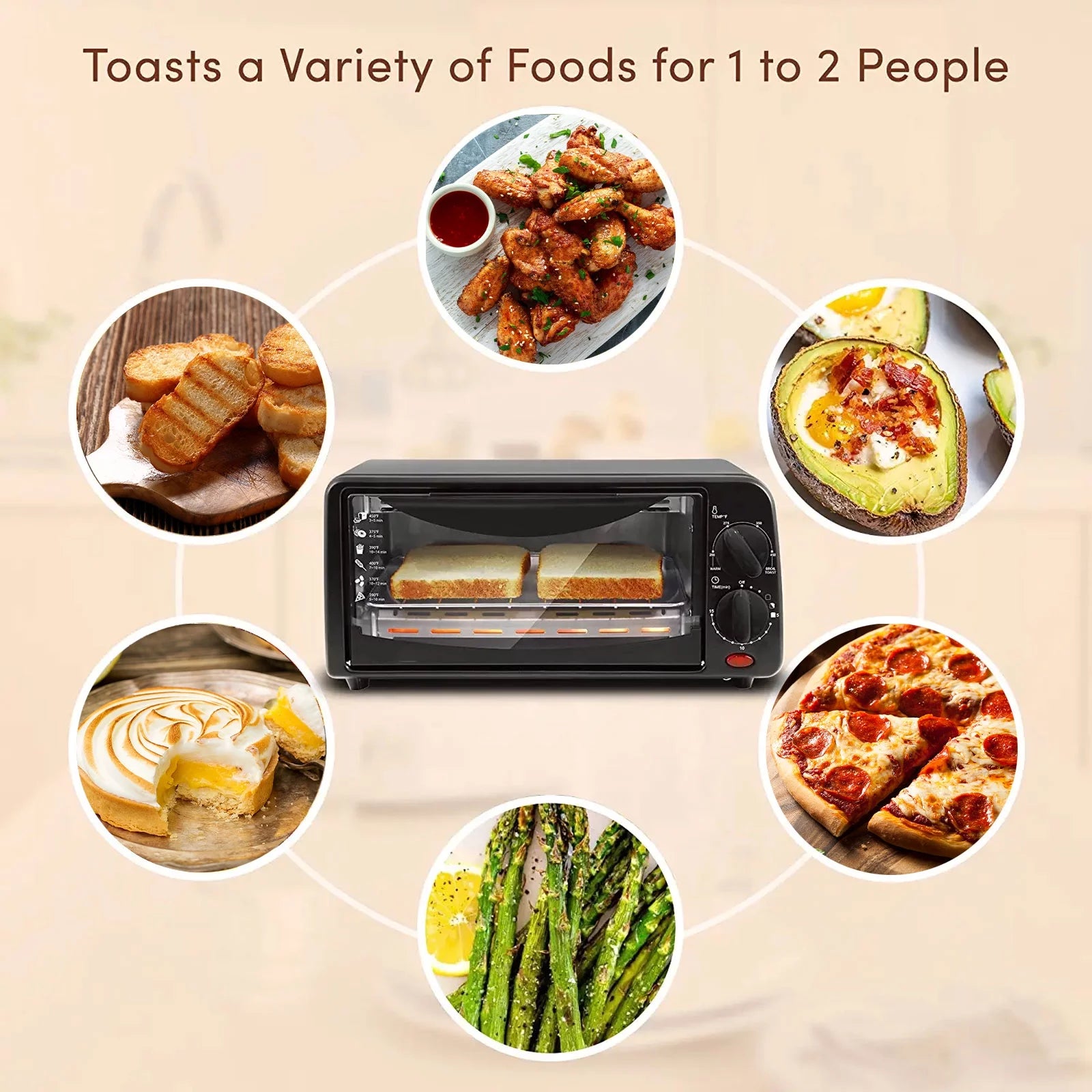 Black 2 Slice Countertop Toaster Oven with 15 Minute Timer & Pan X27227