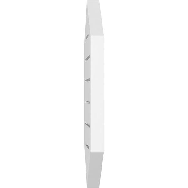 18x22W x 22x22H Vertical Peaked Surface Mount PVC Gable Vent 12/12 Pitch G547