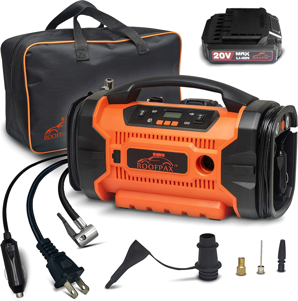 Tire Inflator with Pressure Gauge for Car Tires F211
