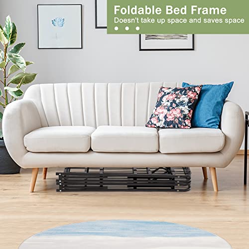 14 Inch Black Steel Twin Bed Frame B252