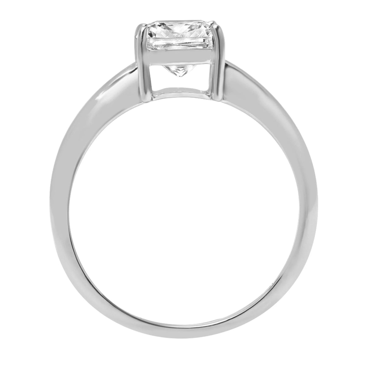 2.5ct Cushion Cut Simulated Alexandrite 18k White Gold Ring Size 3.75 V290