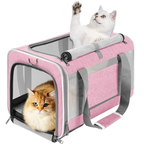 Soft Sided Top Load Collapsible Pet Carrier Bag for Large Cats 20 lbs+ F6686