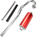 Red Pack of 2 Muffler Exhaust Silencer Pipe Head Assembly for Dirt Pit Bike W18245