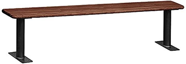 Wood Locker Bench 36 Inches Dark Finish I59963