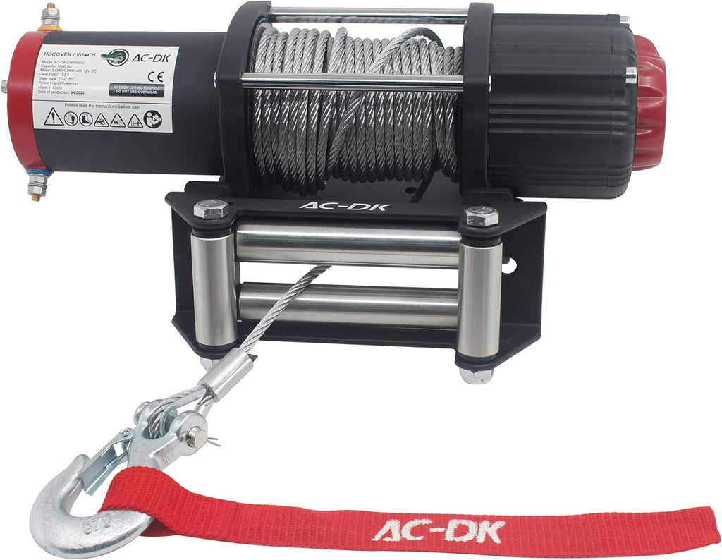 5500 lb. 12V Electric Winch with Galvanized Steel Wire Rope and Wireless Remote Control R816