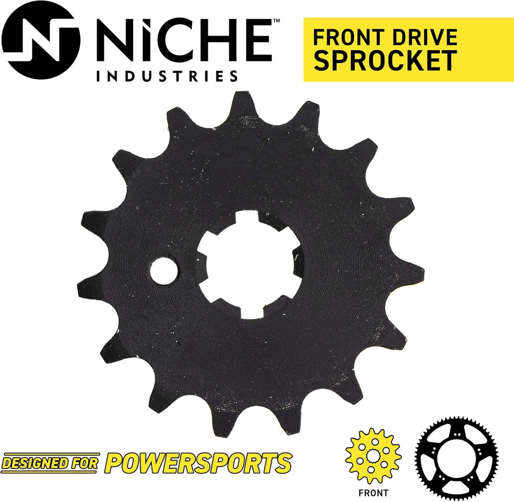 Drive Sprocket Chain Combo Front 15 Rear 32 Tooth 420HZ Standard 90 Links Pack of 2 H966564