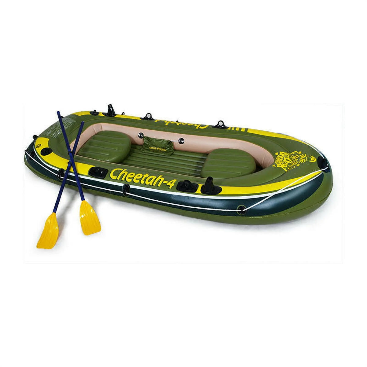 4 Person Inflatable Boat Raft Set with Oars & Air Pump X600