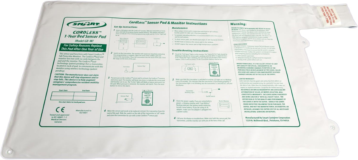 10 x 30 pad Cordless Bed Alarm Alert System with Call Button M291