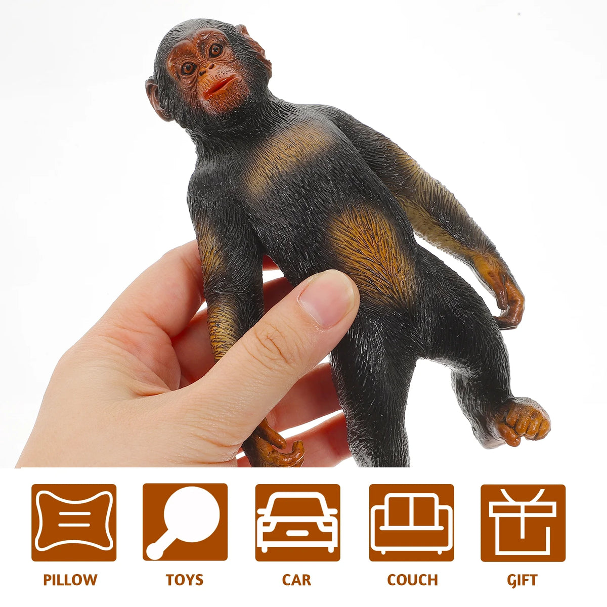 Mini Gorilla Decor Animal Figurine Plastic Toy T160873