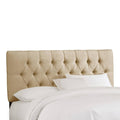 Twin Tufted Headboard in Linen Sandstone E905