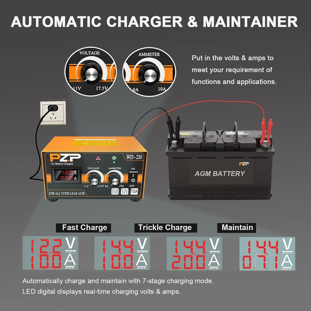12v Automatic Battery Charger Maintainer L92869