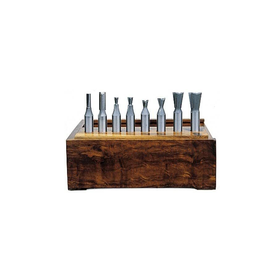 8-Piece Carbide Tipped Dovetail 1/2 inch Shank Set V435