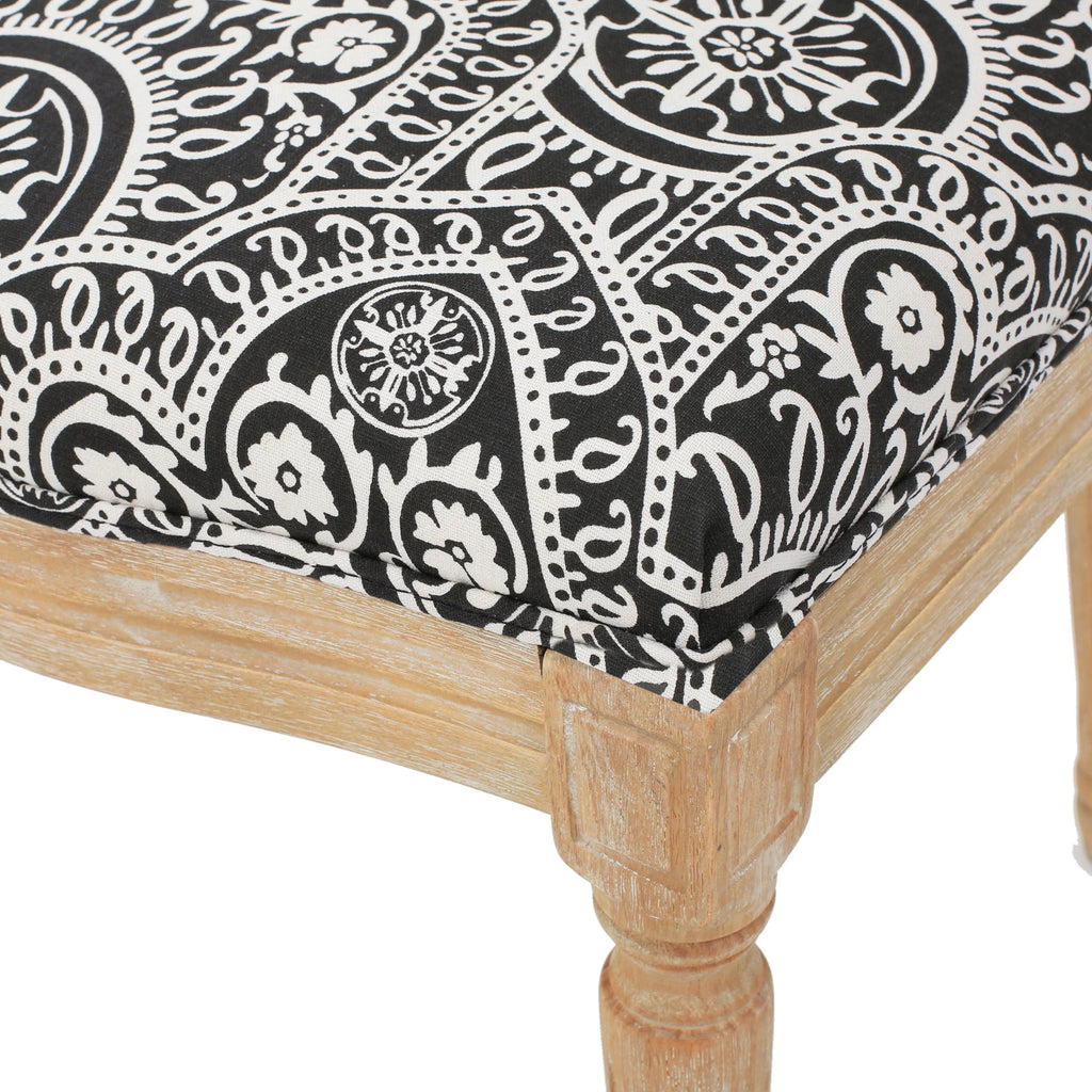 Black Fabric Dining Chairs, Set of 2 G740