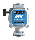 Mechanical Fuel Meter in GALLONS, 5 to 30 GPM, 1” NPT Inlet/Outlet, 4-Digit Display, 2% Accuracy G491753