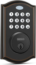 Keypad Deadbolt Lock, Keyless Entry Door Lock, Electronic Deadbolt, Black, Pack of 2 W868315