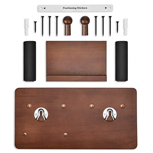 Wood Guitar Wall Mount Shelf with Pick Holder and 2 Hooks F984106