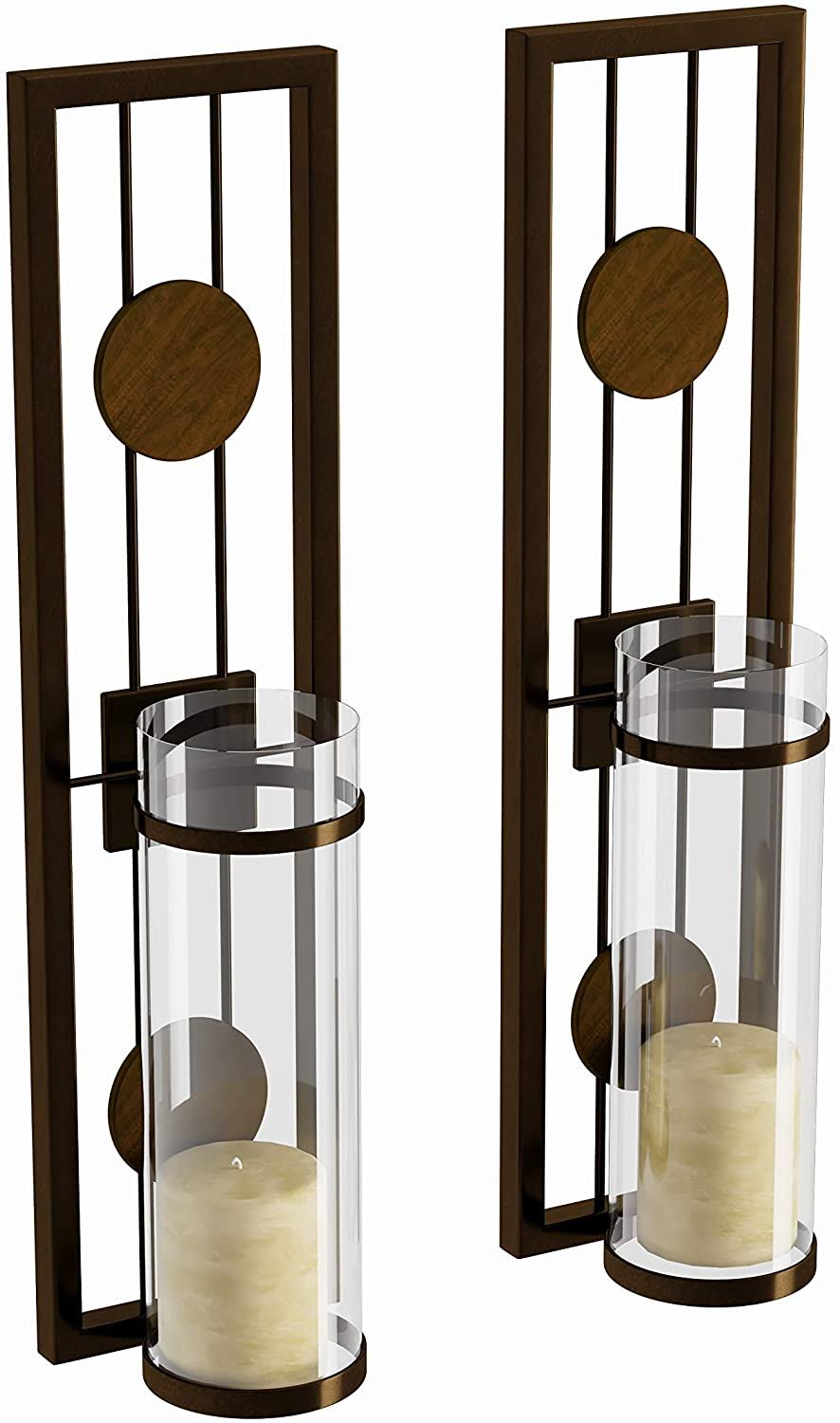 2 Piece Metal Candle Sconce Set U723