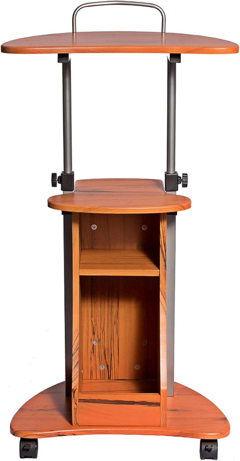 Adjustable Height Laptop Cart With Storage R837
