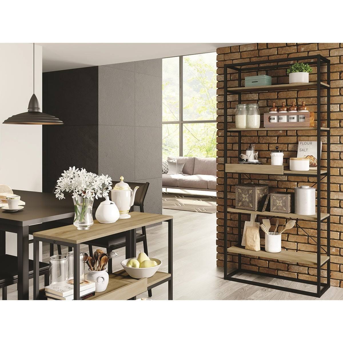 Matte White and Chrome Plated Bookcase S650
