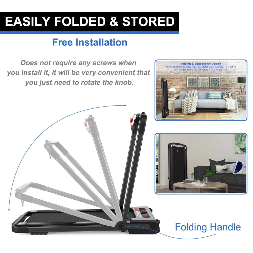 Black Folding Treadmill with Incline N8702