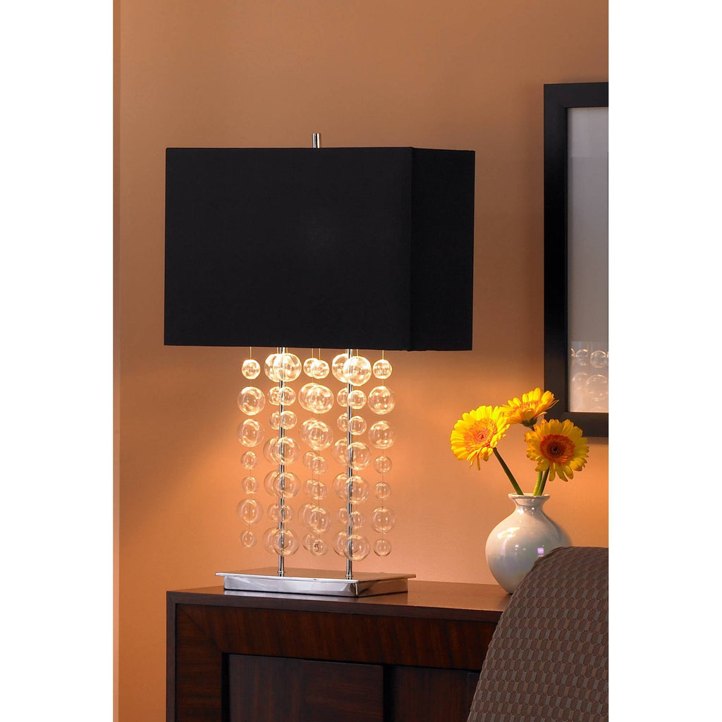 Clear Bubble Cascade Table Lamp R9058