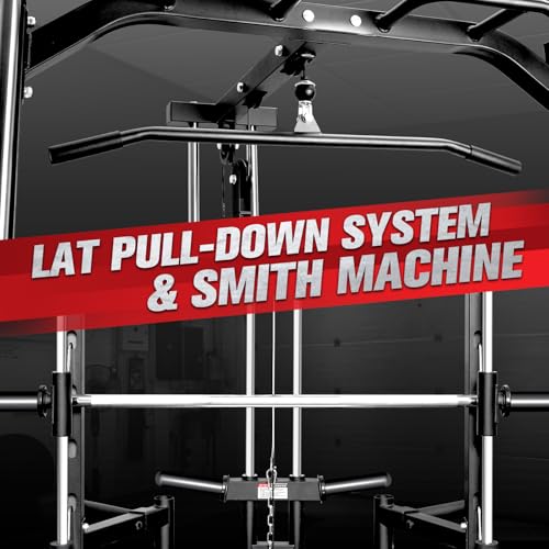 Smith Machine Power Rack with LAT-Pull Down System L63366