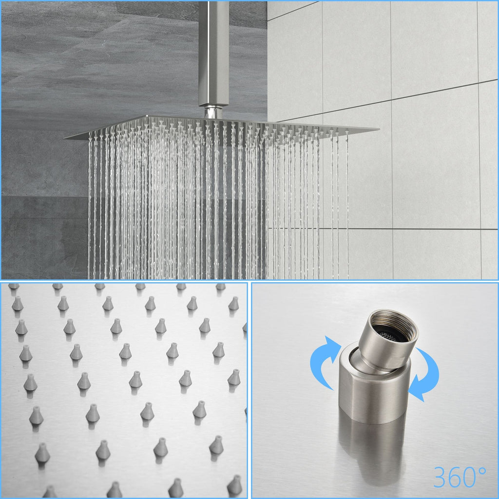 16" Rain Showerhead Shower System with Slide Bar F998957