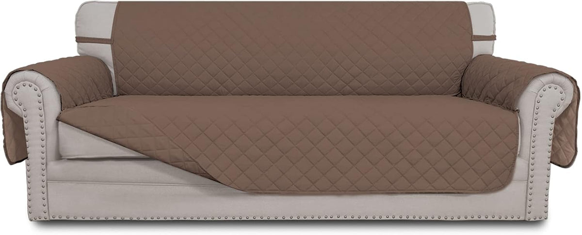 Sofa Slipcover Reversible Water Resistant Couch Cover with Elastic Straps Q3419