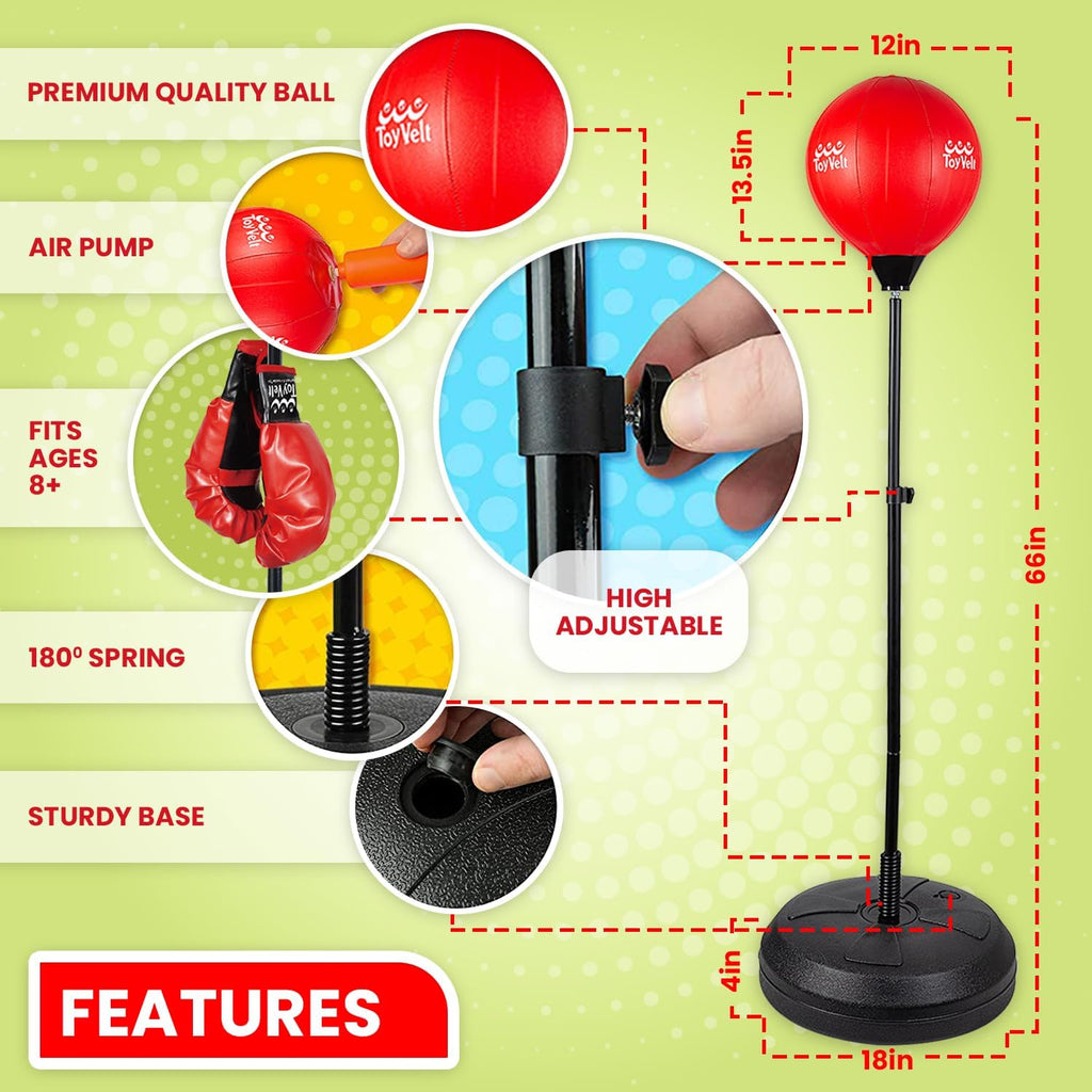 Adjustable Standing Punching Bag with Boxing Gloves Z820
