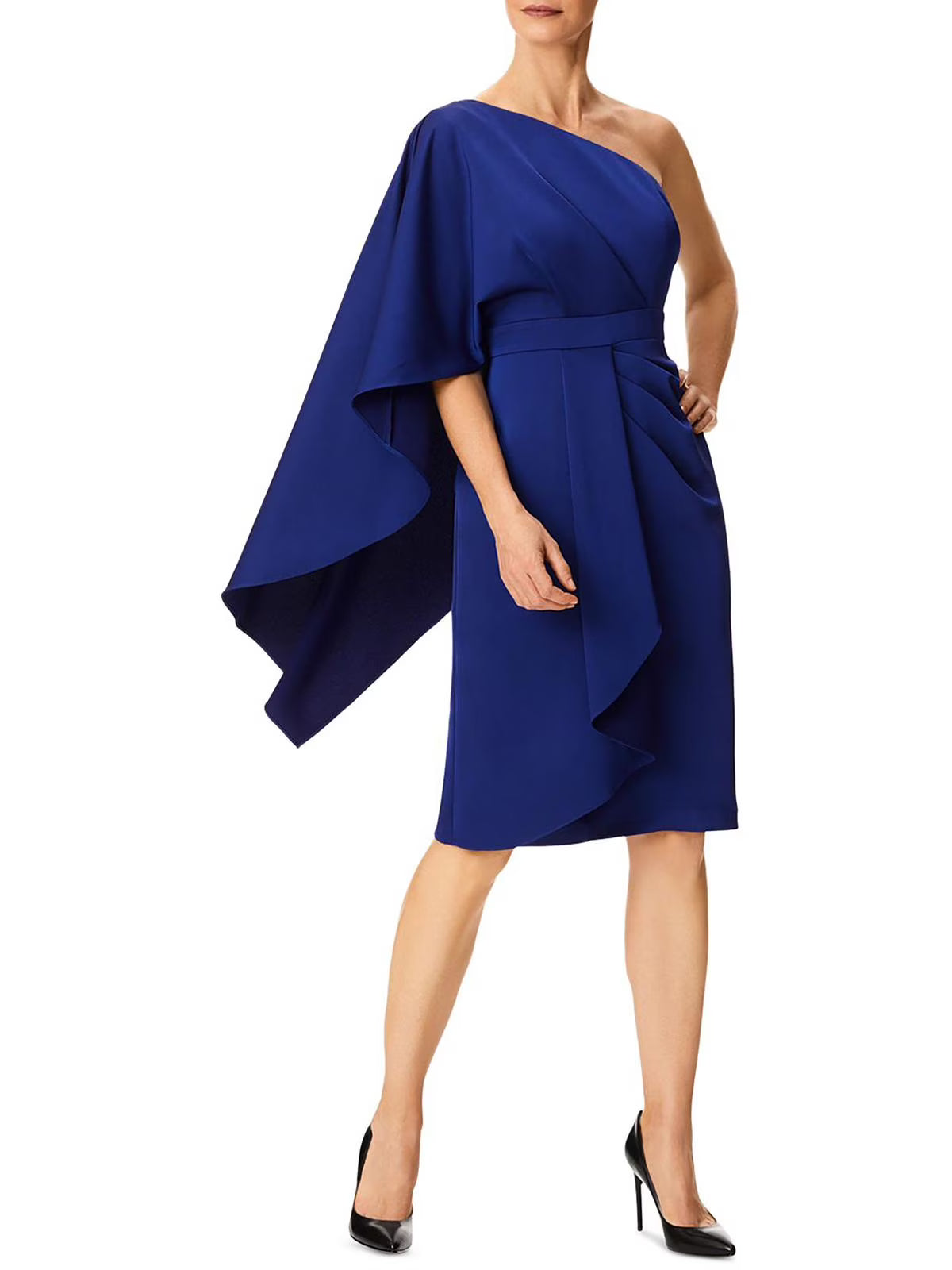 One Shoulder Knee-Length Cocktail Dress E692