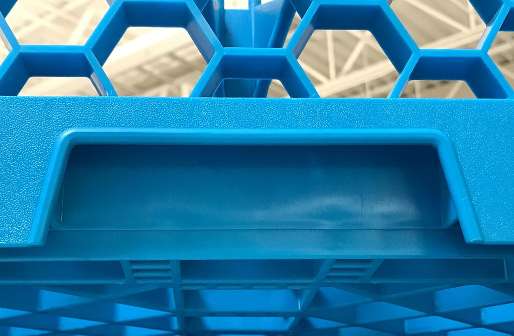 9-Compartment Glass Rack with 3 Extenders, Blue, Pack of 2 Q84076