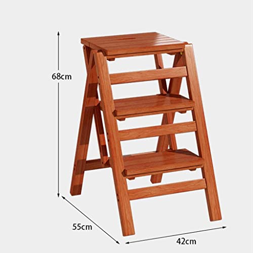 Wooden Folding 3 Step Ladder Stool O78234