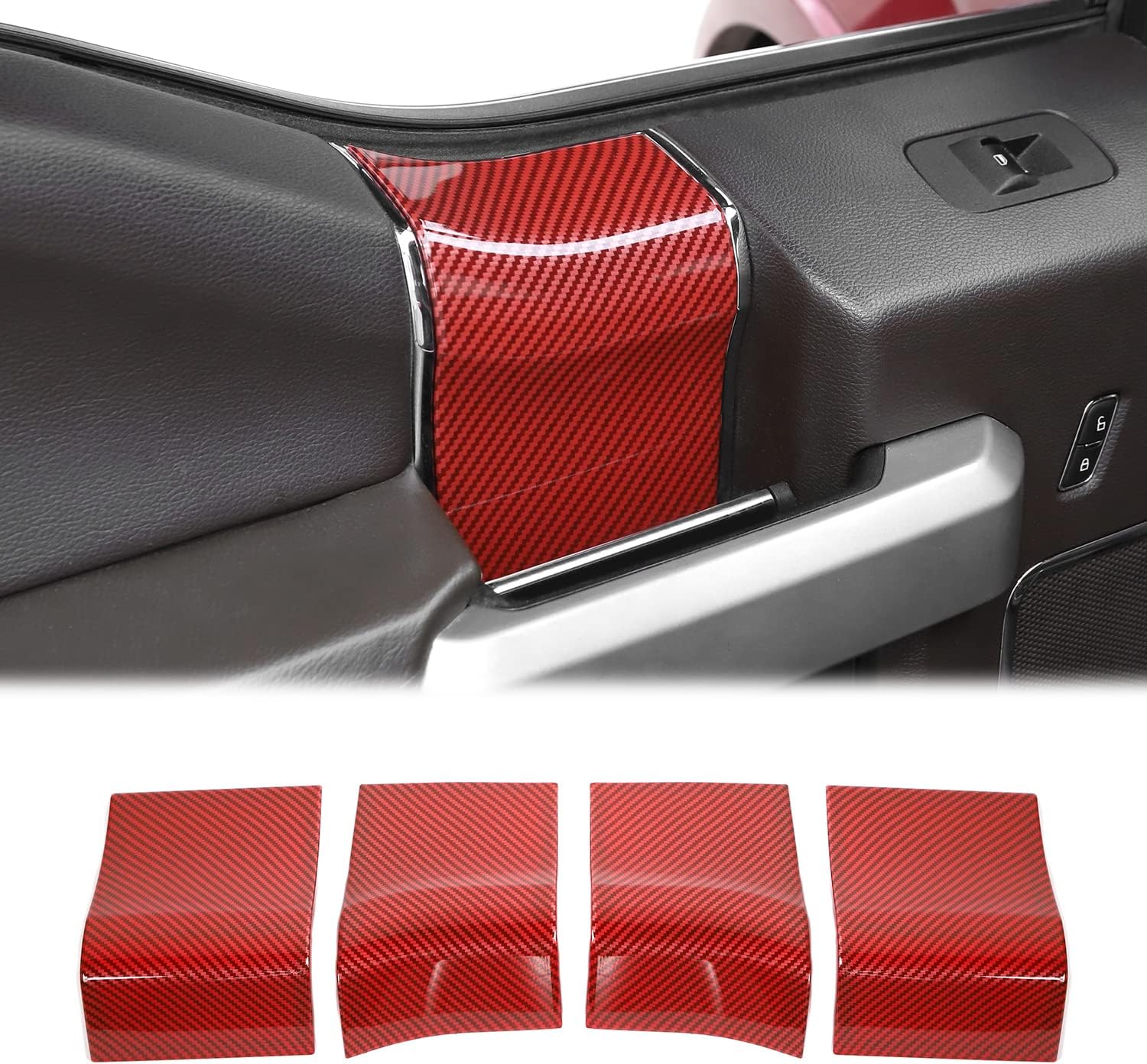 Wood Grain Inner Door Handles Top Cover for 2015-2020 Ford F150 K2123