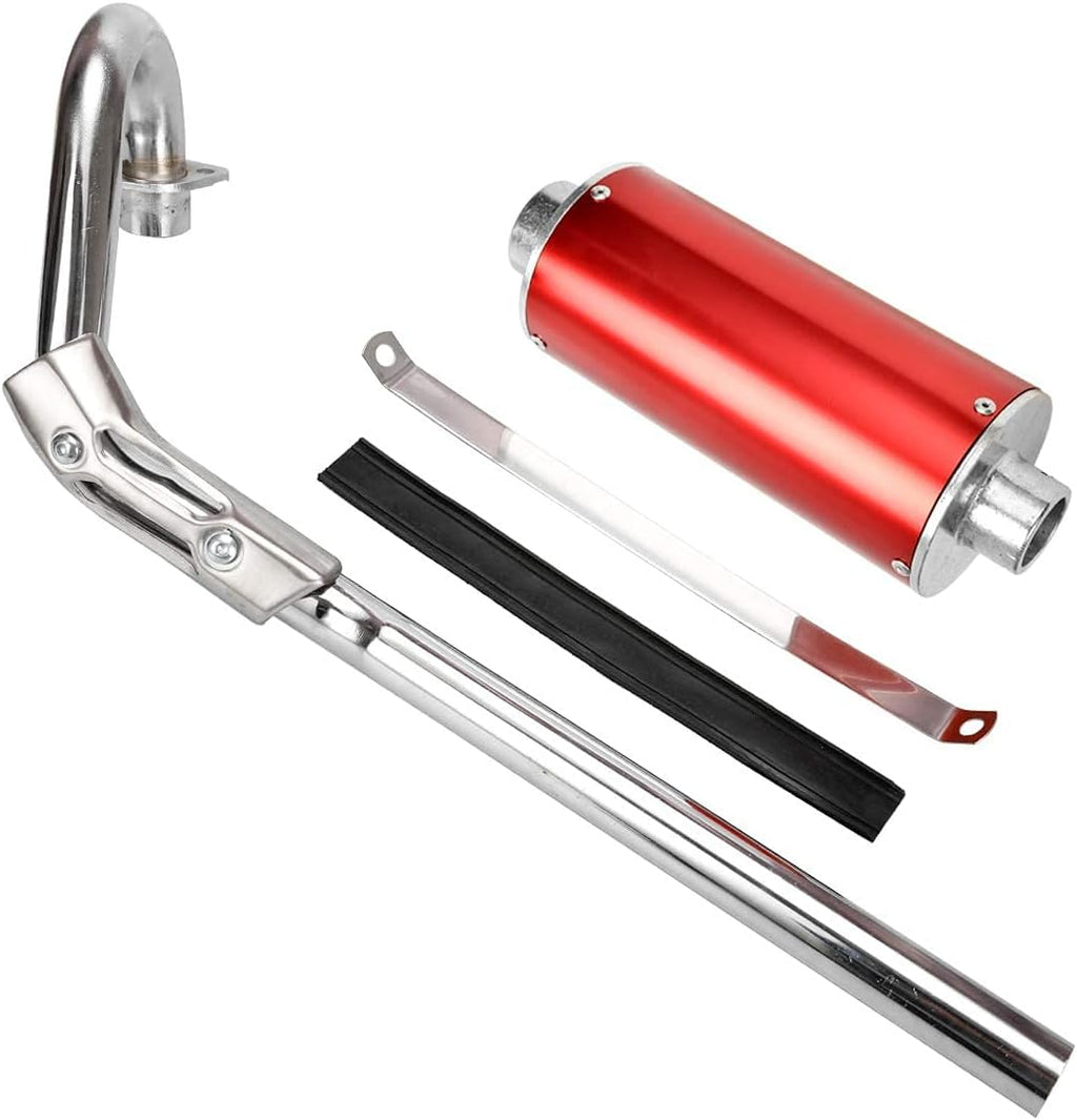 Red Pack of 2 Muffler Exhaust Silencer Pipe Head Assembly for Dirt Pit Bike W18245
