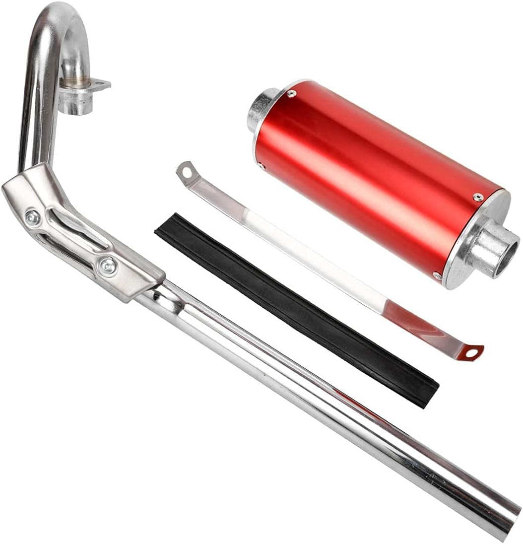 Red Pack of 2 Muffler Exhaust Silencer Pipe Head Assembly for Dirt Pit Bike W18245