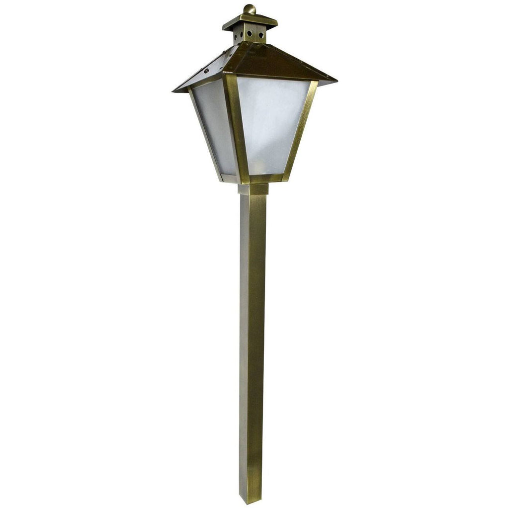 Antique Brass 12V Post Lantern Path Light W260