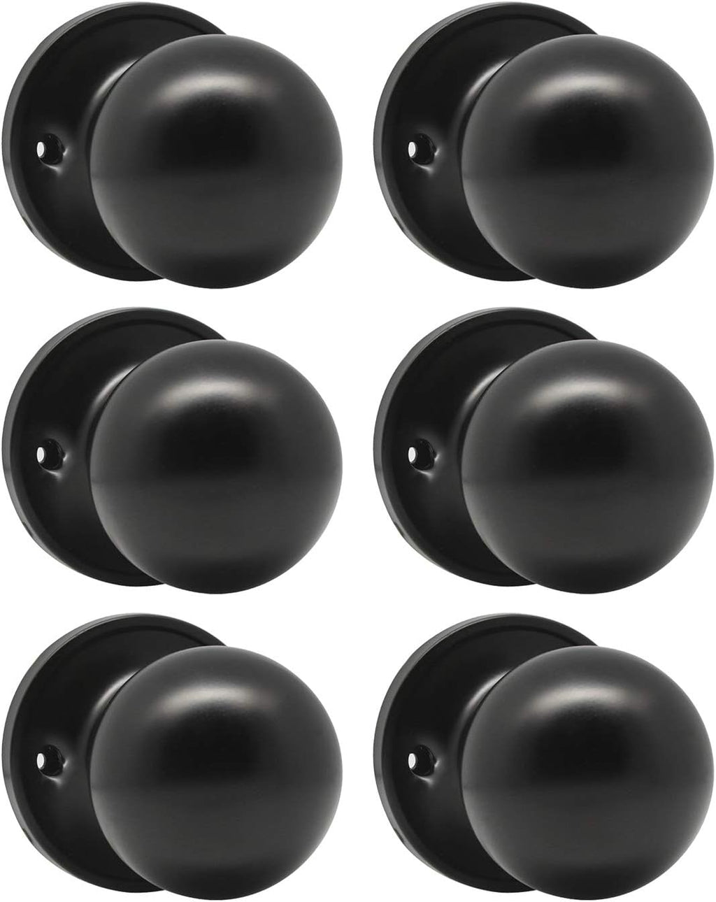 10 Pack Keyed Alike Matte Black Exterior Door Knobs with Lock and Key R755