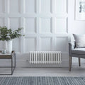 White Horizontal 3-Column Cast-Iron Style Radiator J73645