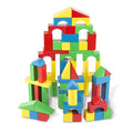 100 Blocks Wooden Building Blocks Set in 4 Colors and 9 Shapes C13284
