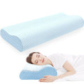 Blue Standard Size Memory Foam Cervical Neck Pillow V619