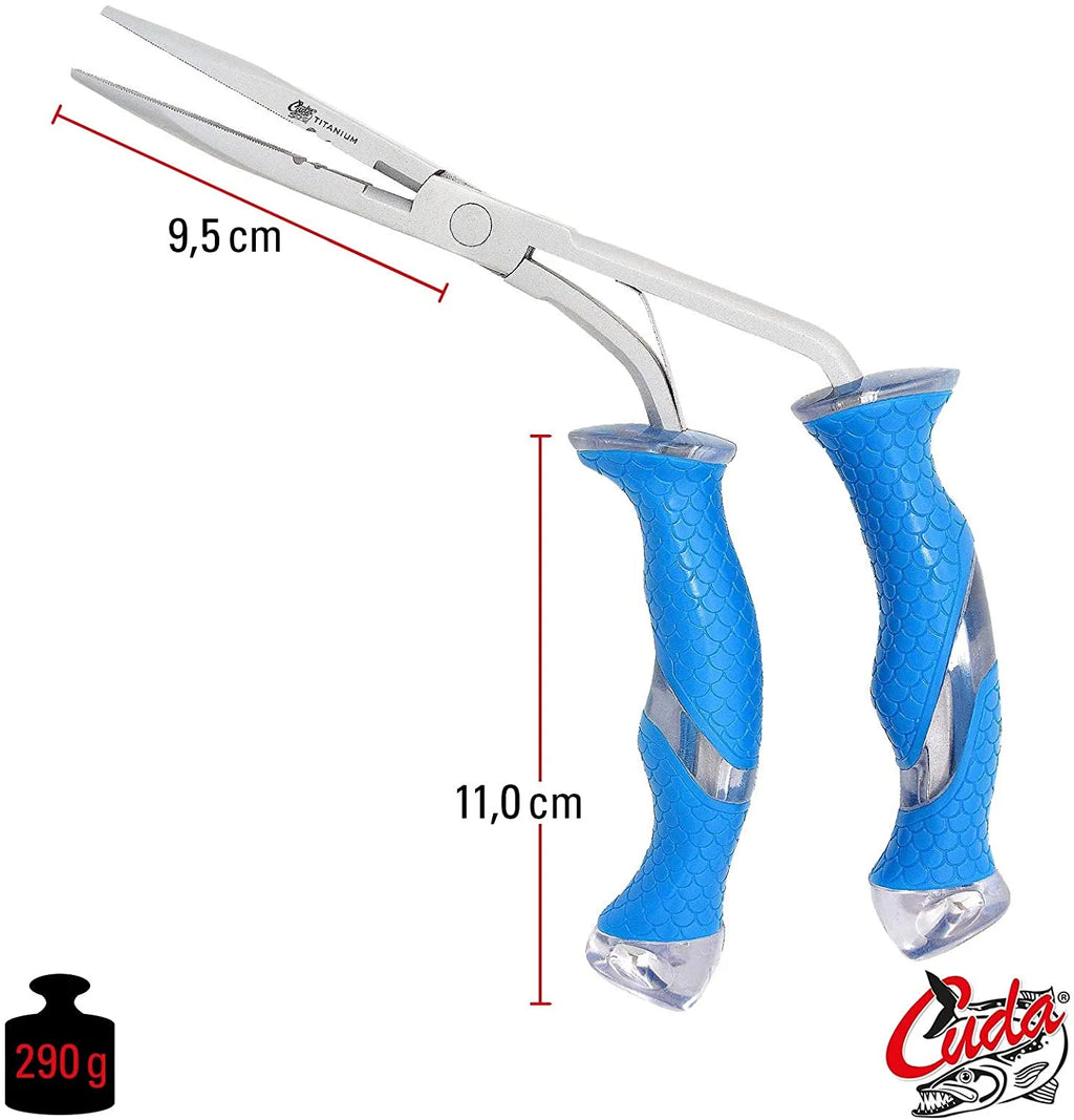Blue Titanium Bonded Stainless Steel Fishing Pliers B654096