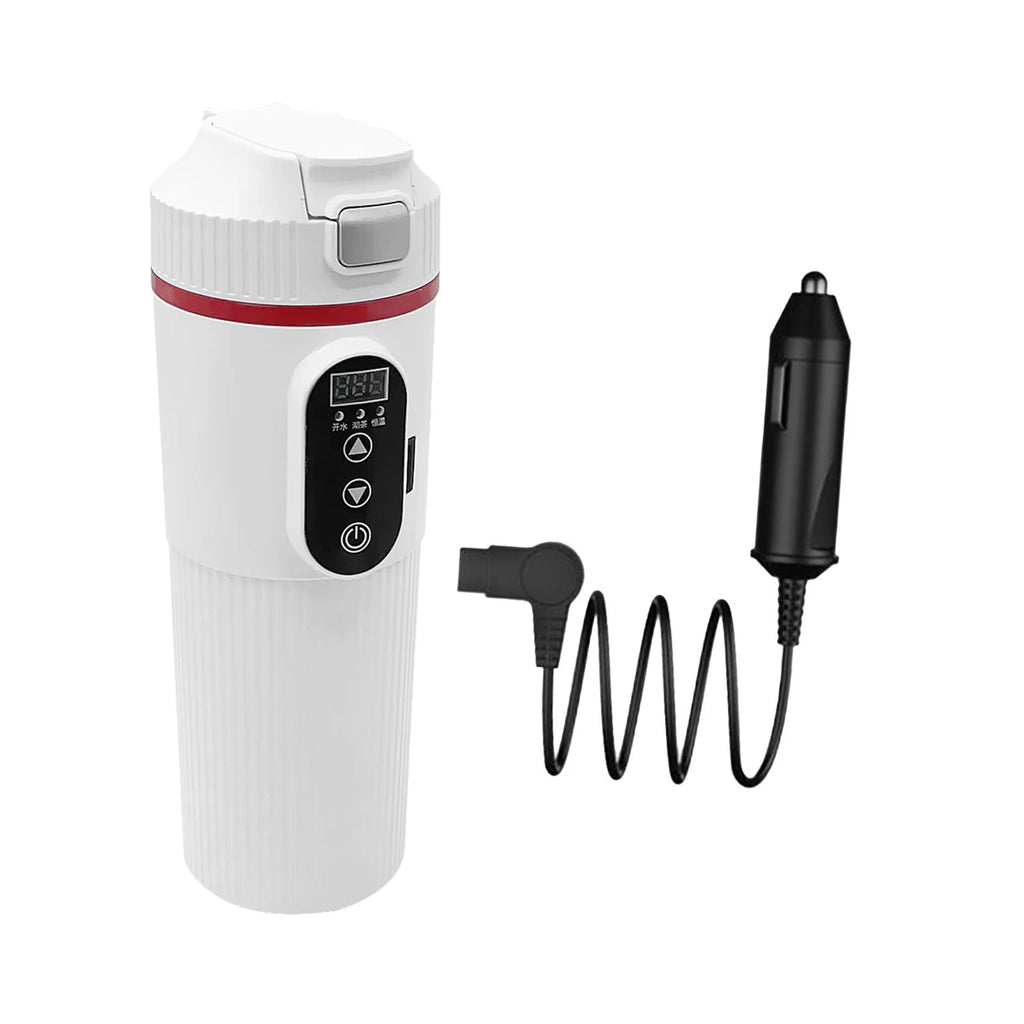 12V 24V Car Electric Water Kettle Tea Coffee Kettle DC Powered Fast Heating 22x7cm Water Boiler Heater Portable W911052
