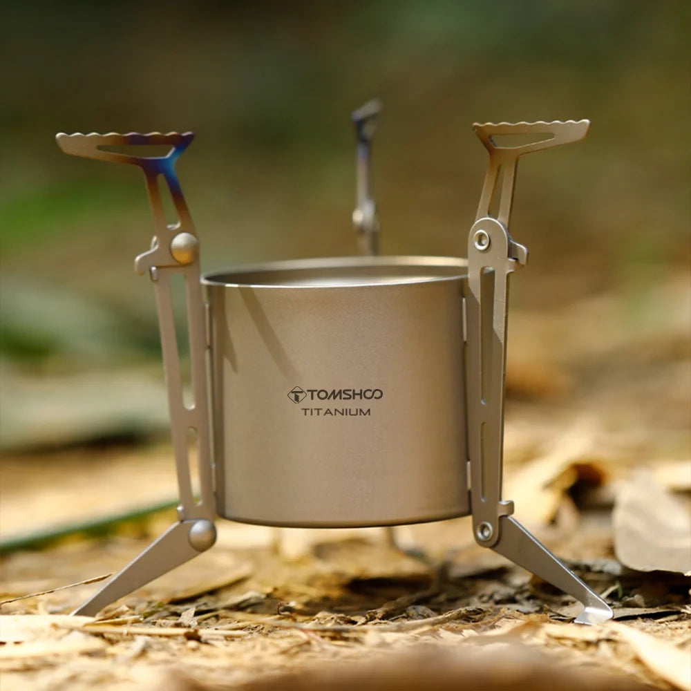 Alcohol Stove with Lid Foldable Legs and Pot Supports M415147