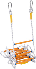 Emergency Fire Escape Ladder Flame Resistant Safety Extension Rope Ladder with 2 Hooks, 2M / 6.6FT A39847