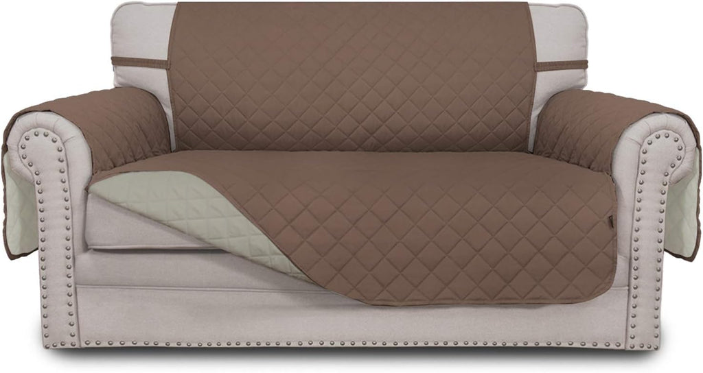 Sofa Slipcover Reversible Water Resistant Couch Cover with Elastic Straps Q3419